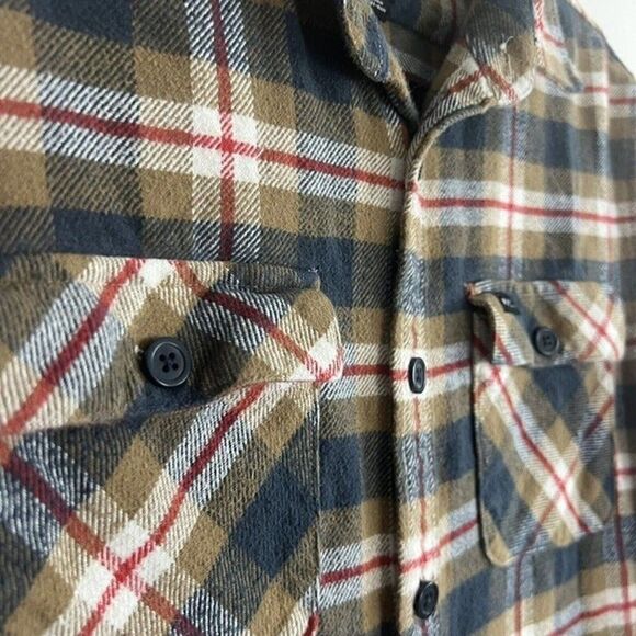 RVCA Mens Brown Flannel Button Up Shirt That’ll Work Long Sleeve Size Small - Picture 3 of 11
